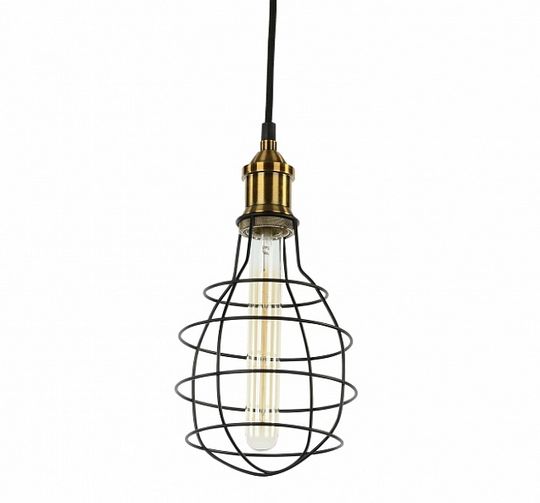 Suspension en treillis - Noir/Laiton