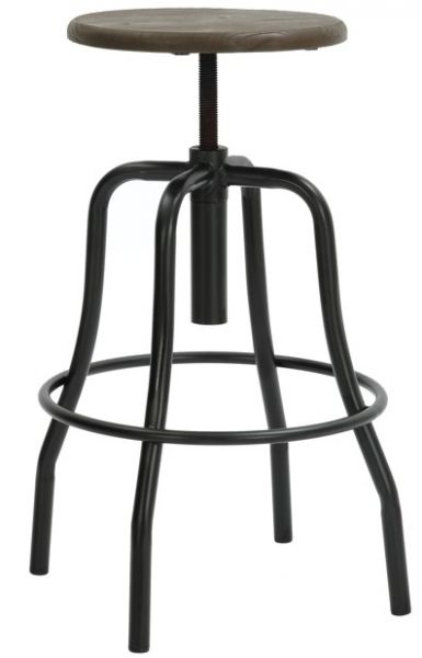 Tabouret 'Forshaga' - Noir/Naturel