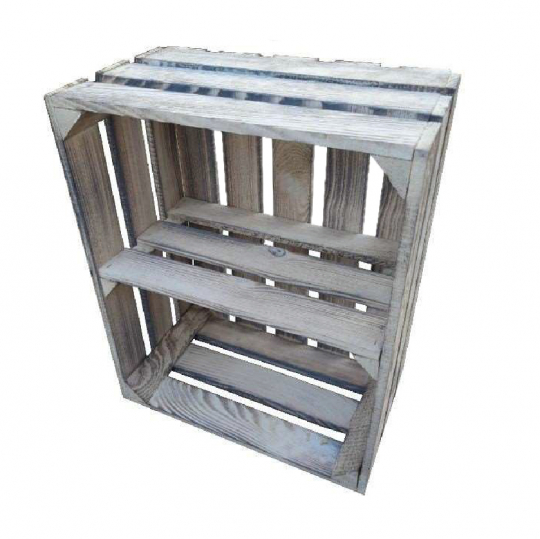 Boîte en bois 'Torv' - Blanc/Bois