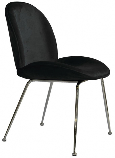 Chaise 'Lux' - Noir/Argent