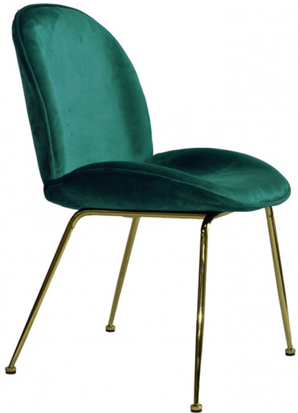 Chaise 'Lux' - Vert/Laiton