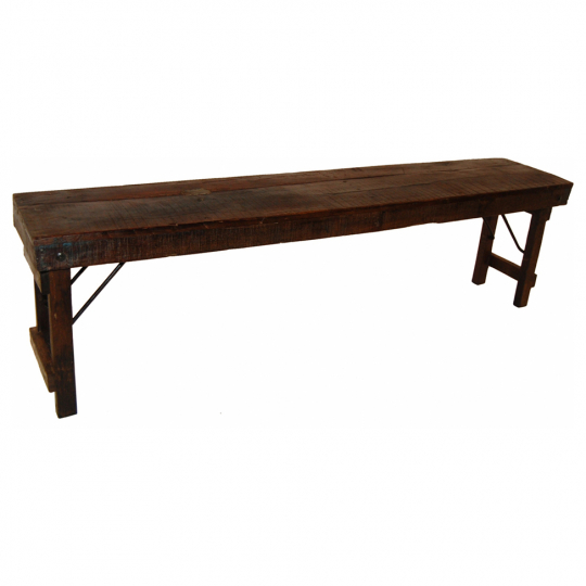 Banc bas en bois - Vintage