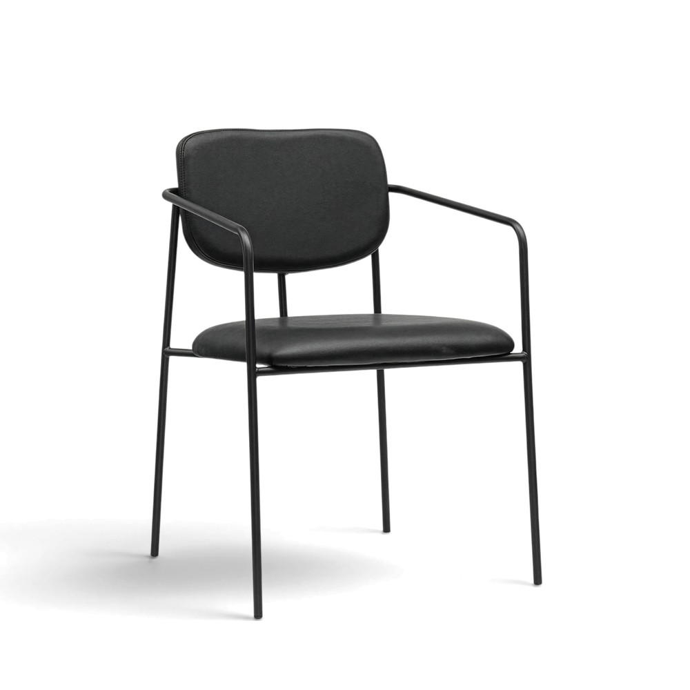 Fauteuil à accoudoirs 'Ebba' - Noir