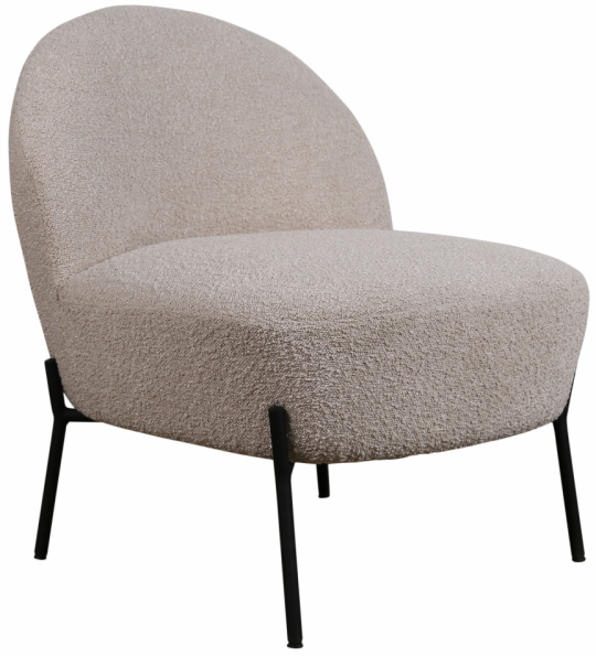 Fauteuil 'Gori' - Beige/Bouclé