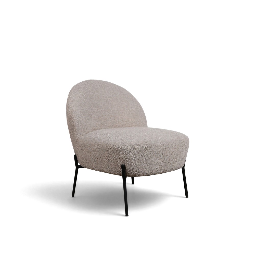 Fauteuil 'Gori' - Beige/Bouclé