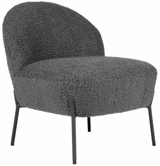 Fauteuil 'Gori' - Gris foncé/Teddy