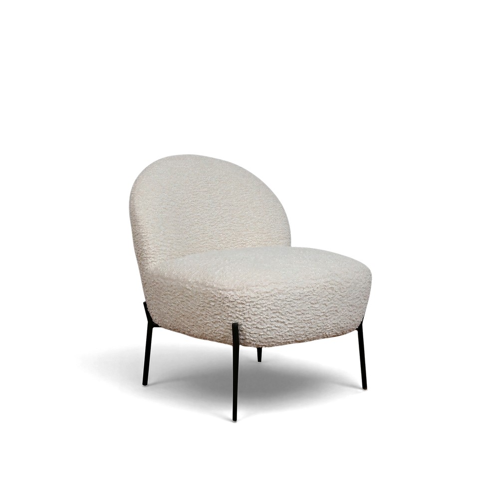 Fauteuil 'Gori' - Blanc/Teddy