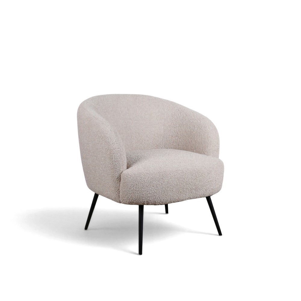 Fauteuil 'Capri' - Beige/Bouclé