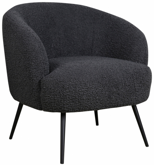 Fauteuil 'Capri' - Gris/Bouclé