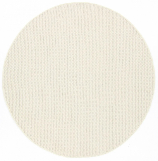 Tapis rond 'Coastal' 160cm - Crème