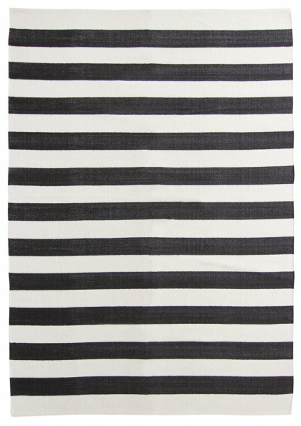 Tapis en coton 'Nilo' 300x400cm - Blanc/Noir