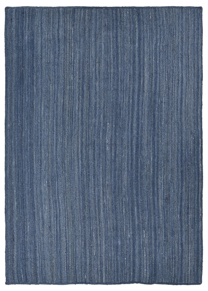Tapis en jute ' Amasia ' - Bleu