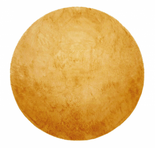 Tapis rond 'Aranga Super Soft' 80cm - Jaune