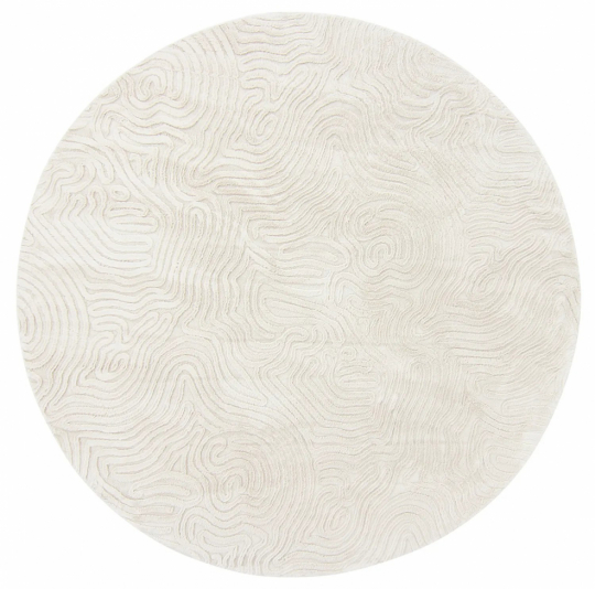 Tapis rond 'Amora' 200cm - Blanc