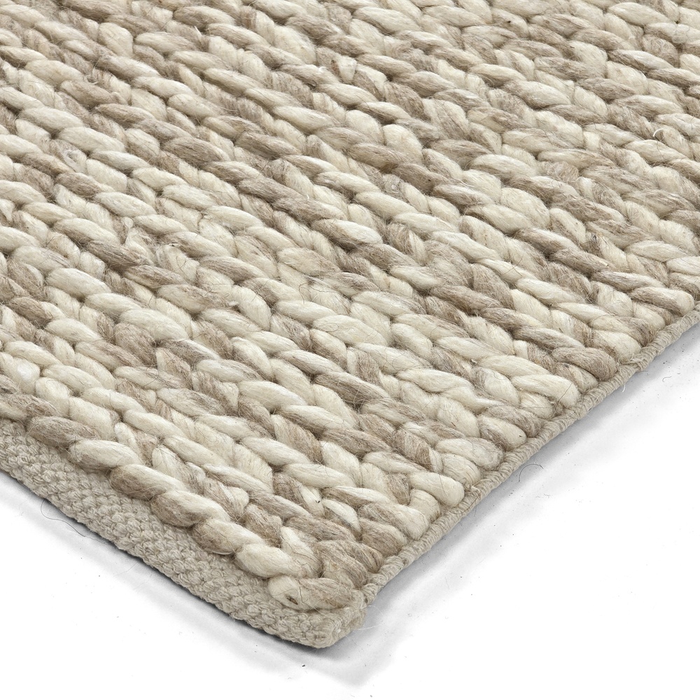 Tapis en laine tressée « Talvia » - Naturel