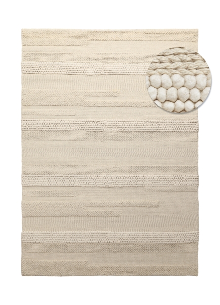 Tapis en laine ' Almaty - Blanc