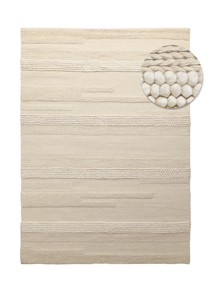 Tapis en laine ' Almaty - Blanc