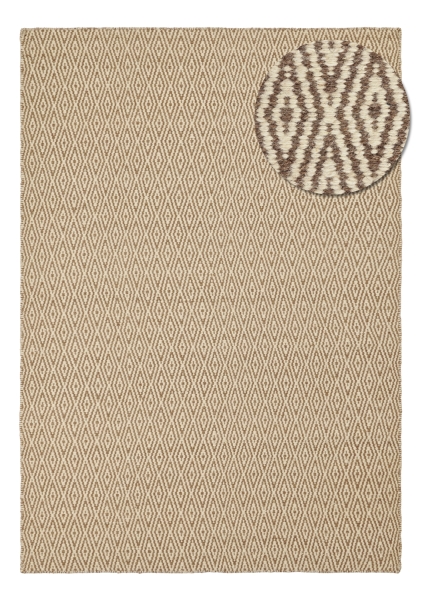 Tapis en laine ' Monastir' - Marron/blanc