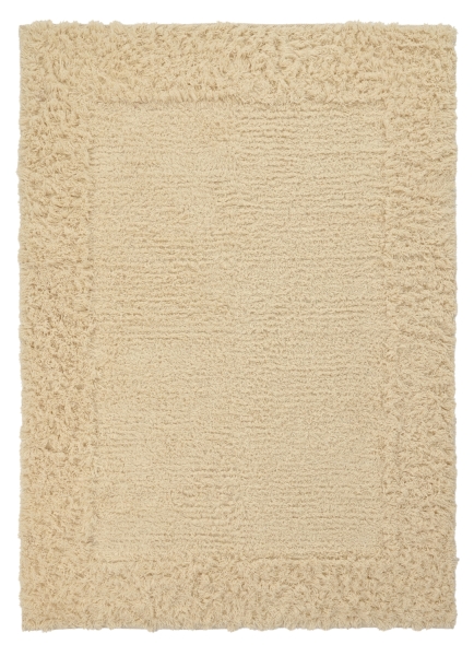 Tapis Rya 'Melilla en laine tissée à la main' - Naturel