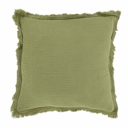 Housse de coussin ' Dorena ' 45 x 45 cm - Verte