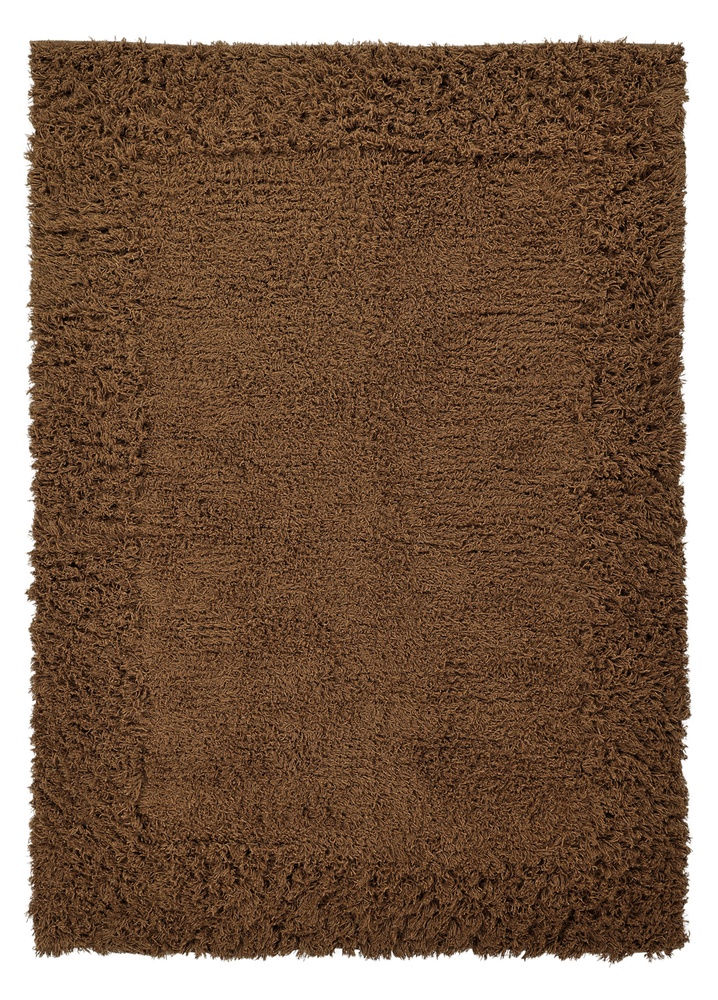 Tapis Rya 'Melilla  en laine tissée à la main' - Marron