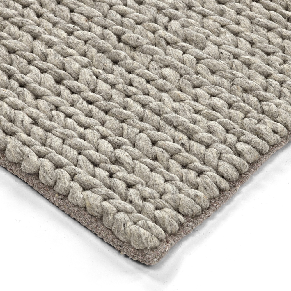 Tapis en laine tressée « Talvia » - Gris