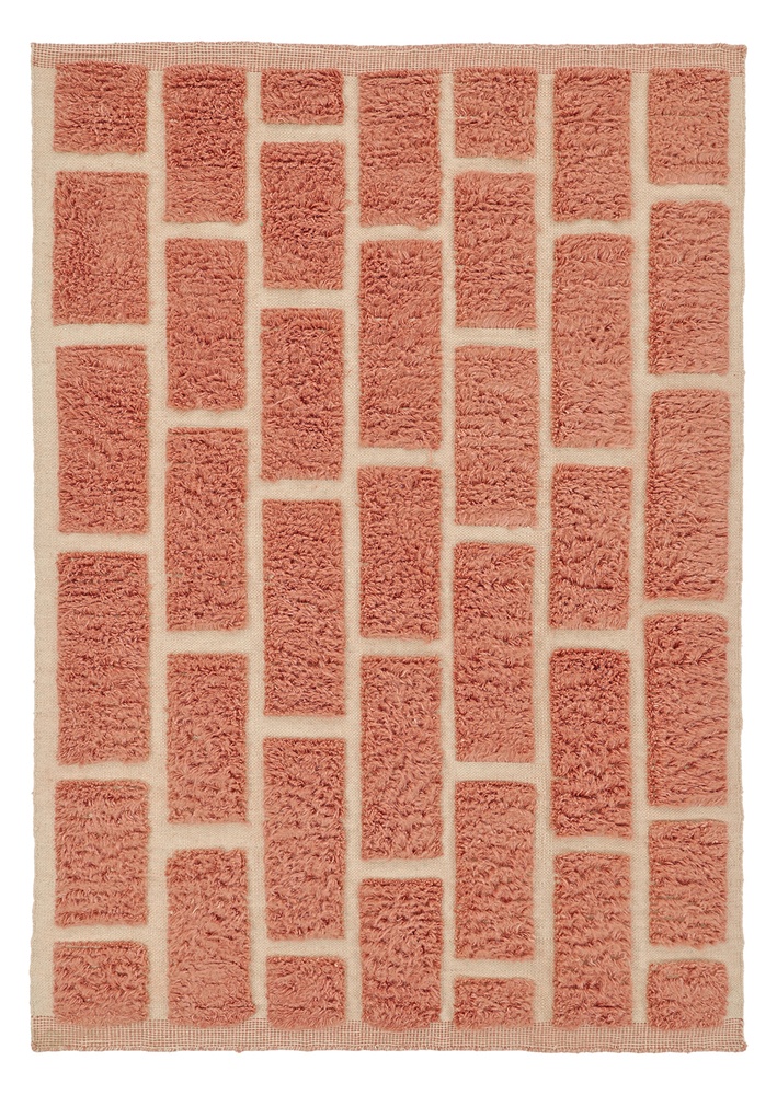 Tapis 'Leknes Laine Tissée à la Main' - Terre Cuite