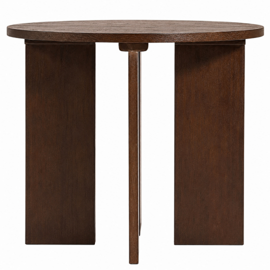 Table basse 'Cr&eacute;me' Ronde 55 cm - Noyer