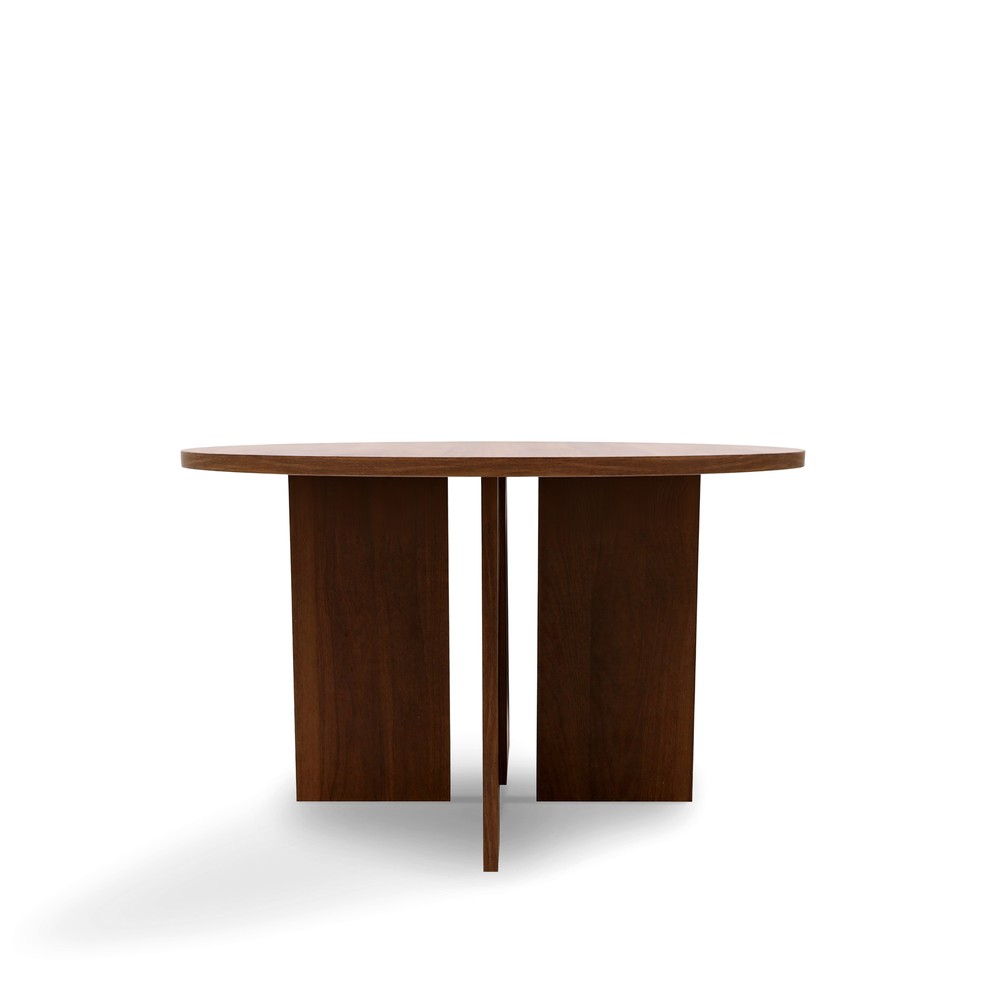 Table basse 'Créme' Ronde 75 cm - Noyer