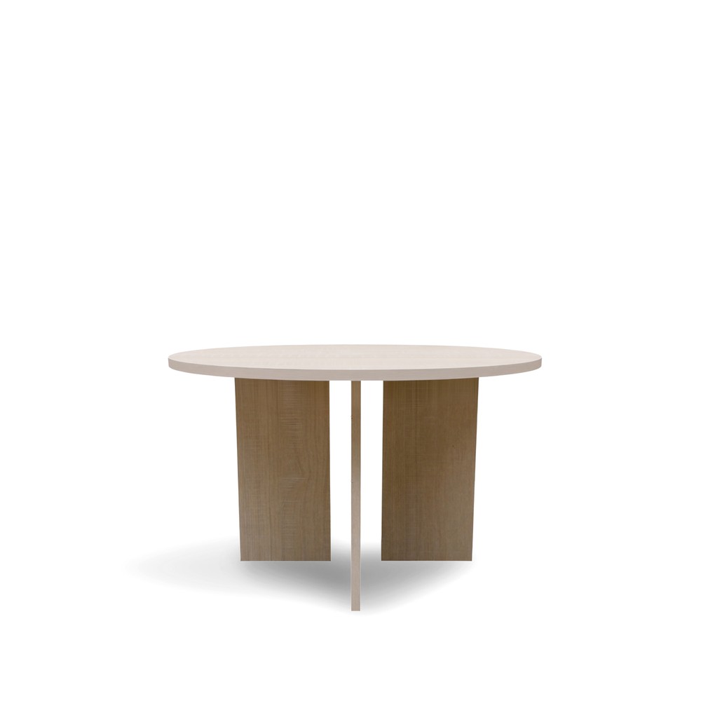 Table basse 'Cr&eacute;me' Ronde 75 cm - Pigment blanc