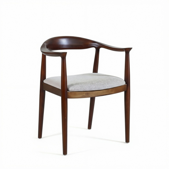 Chaise 'Ask' - Noyer/Gris