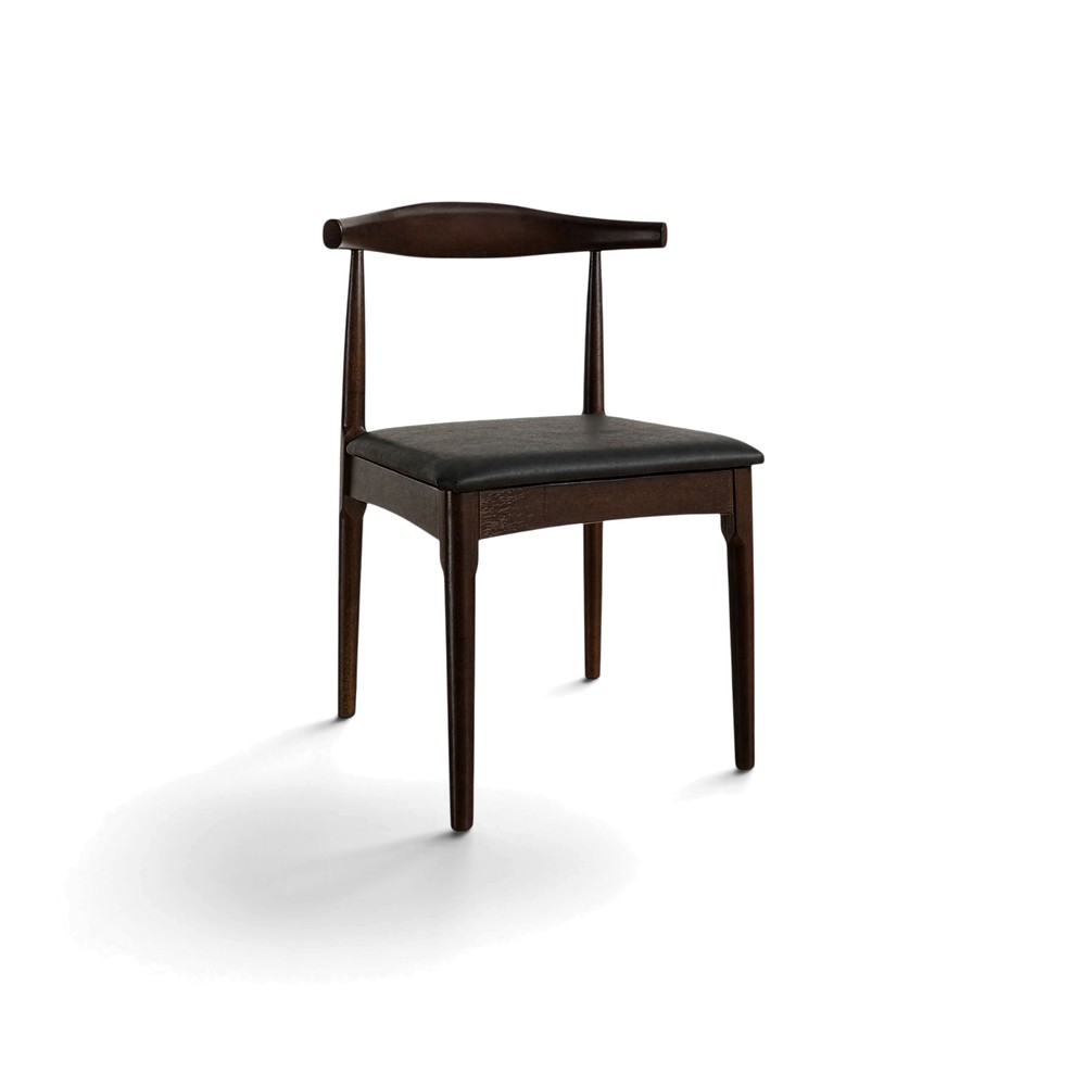 Chaise 'Fager' - Noyer/Noir