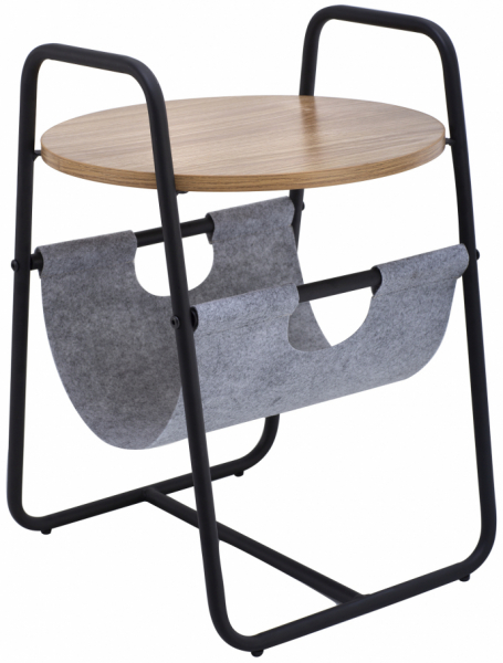 Table d'appoint 'Tidningsställ' - Noir/Bois