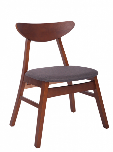 Chaise 'Asta' - Noyer/Gris foncé