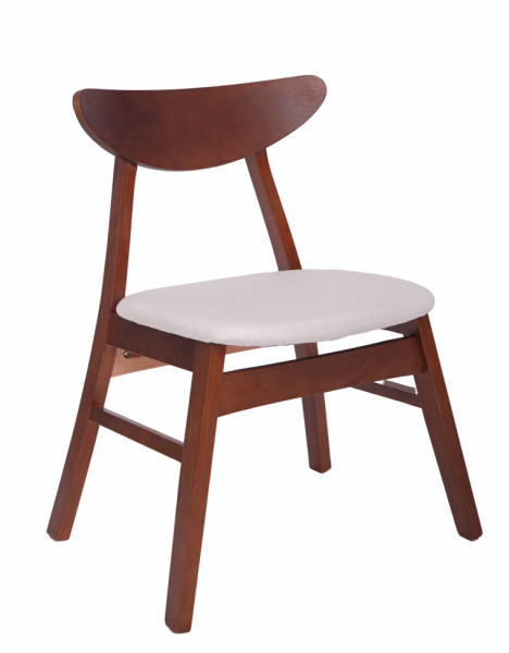 Chaise 'Asta' - Noyer/Blanc