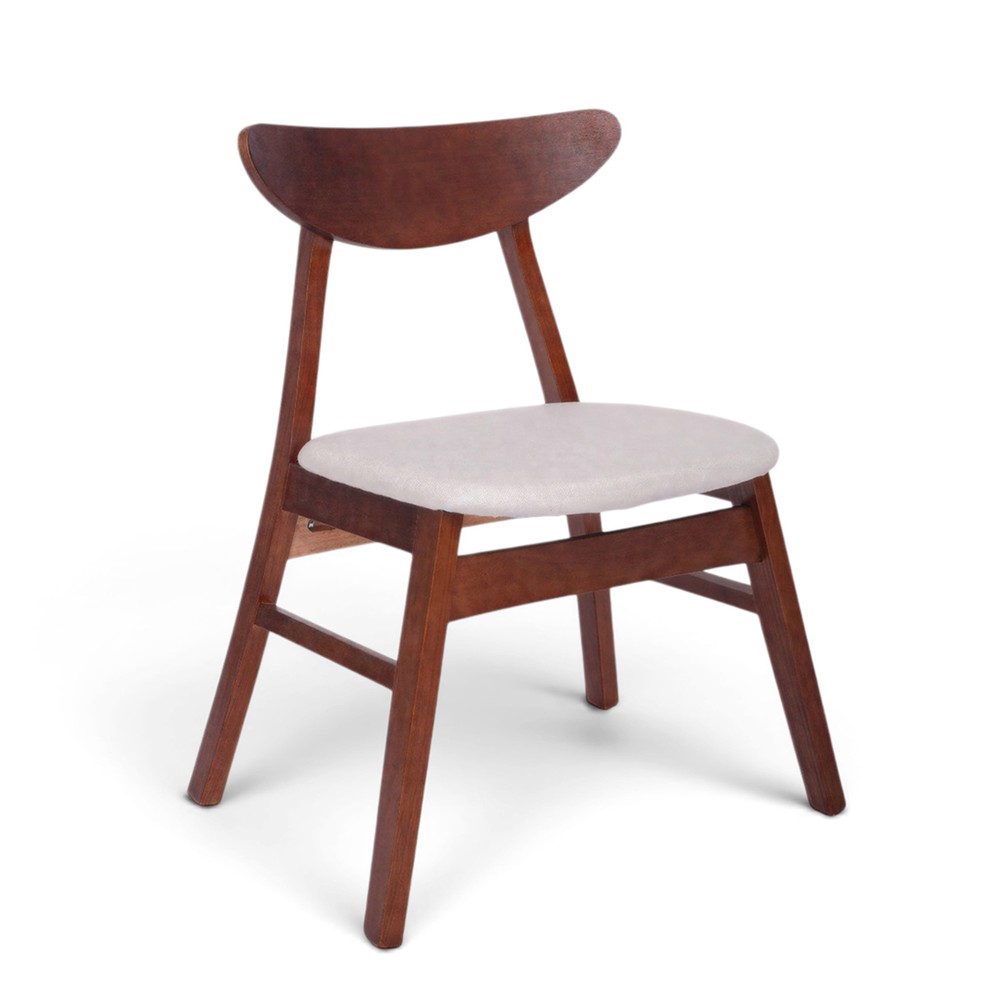 Chaise 'Asta' - Noyer/Blanc