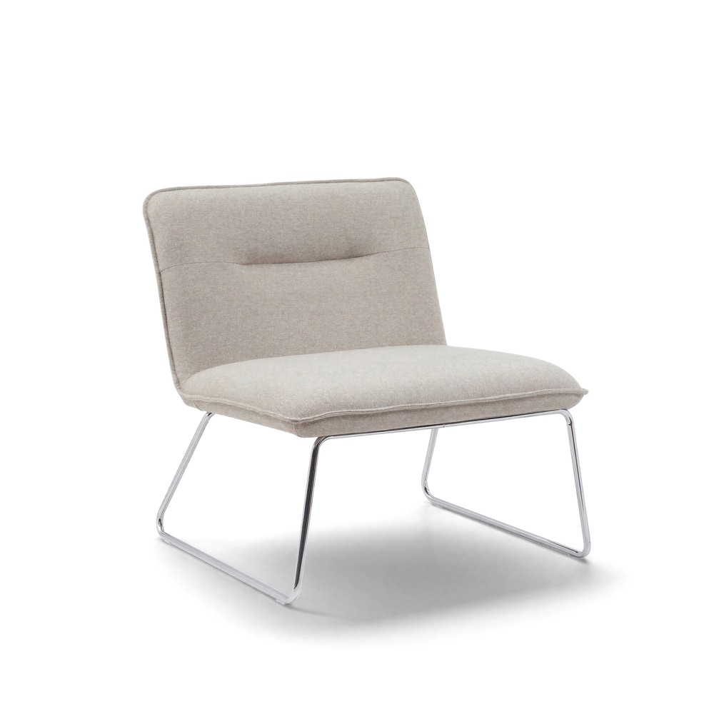 Fauteuil 'Chelsea' - Gris/métal
