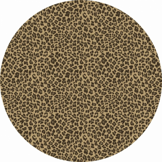 Tapis rond 'Leopard' 200cm - Marron
