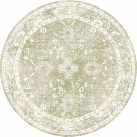 Tapis rond 'Gombalia' 160cm - Vert clair