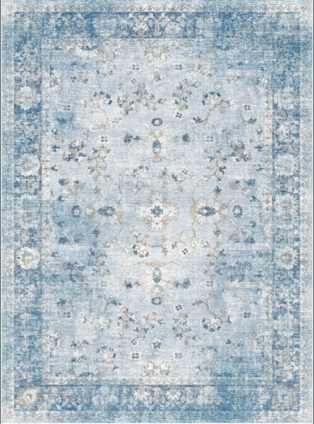 Tapis Wilton 'Gombalia' 160x230cm - Bleu clair
