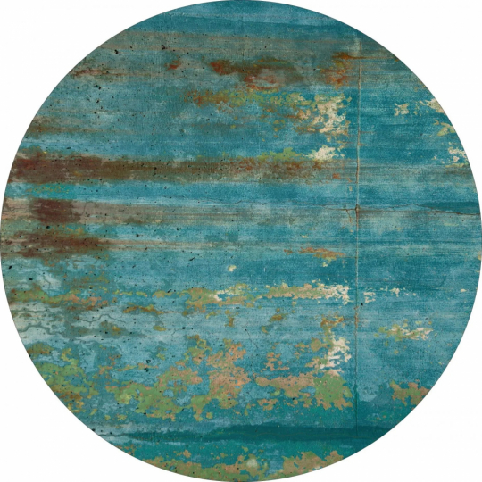 Tapis rond 'Domont' 200cm - Turquoise