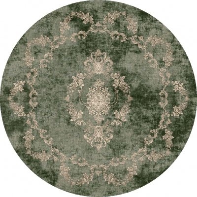 Tapis rond 'Taknis' 120cm - Vert