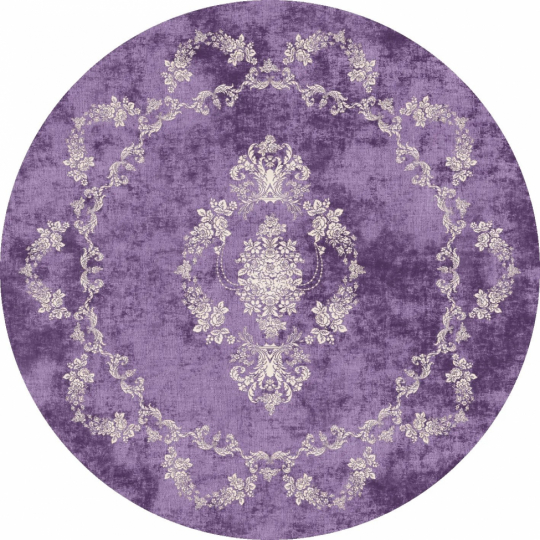 Tapis rond 'Taknis' 120cm - Violet