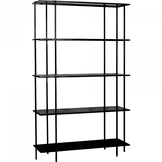 Bibliothèque 'Simple' 5 étagères - Noir