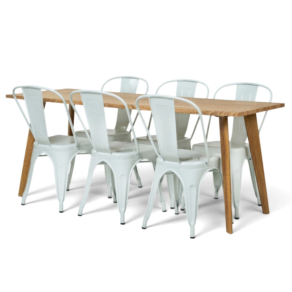 Groupe de repas 'Nordisk Montmartre' - 1 Table & 6 Chaises
