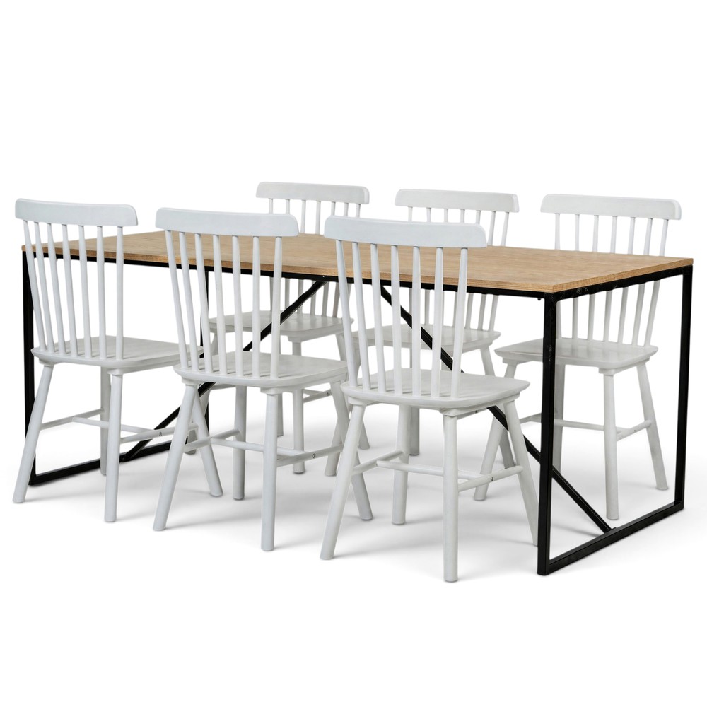 Groupe de repas 'Vega Elsa' - 1 Table & 6 Chaises