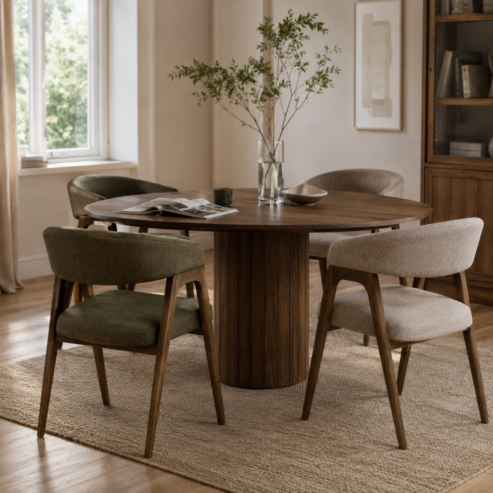 Chaise 'Alba '- Noyer/Vert