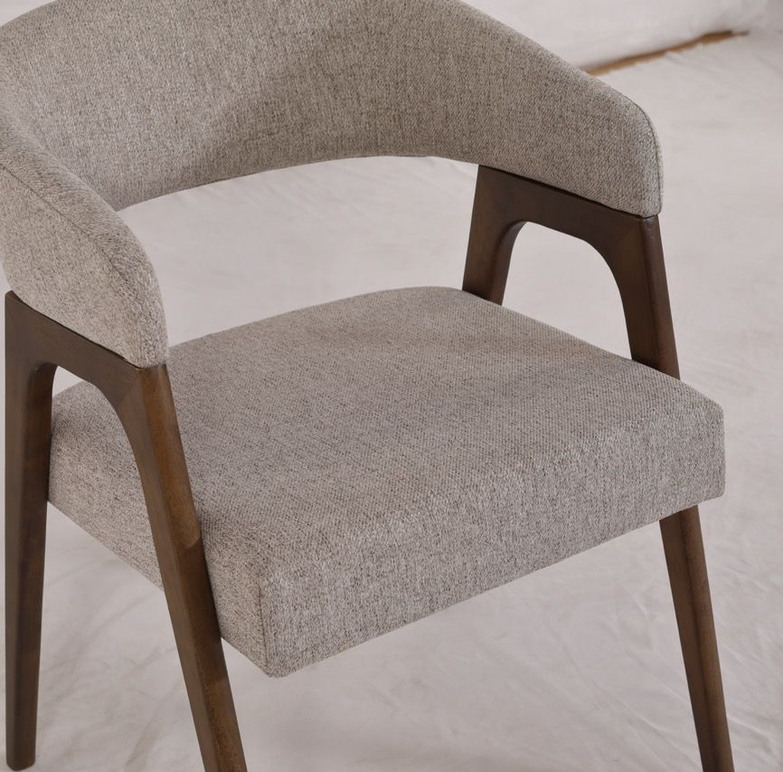 Chaise 'Alba' - Noyer/Greige