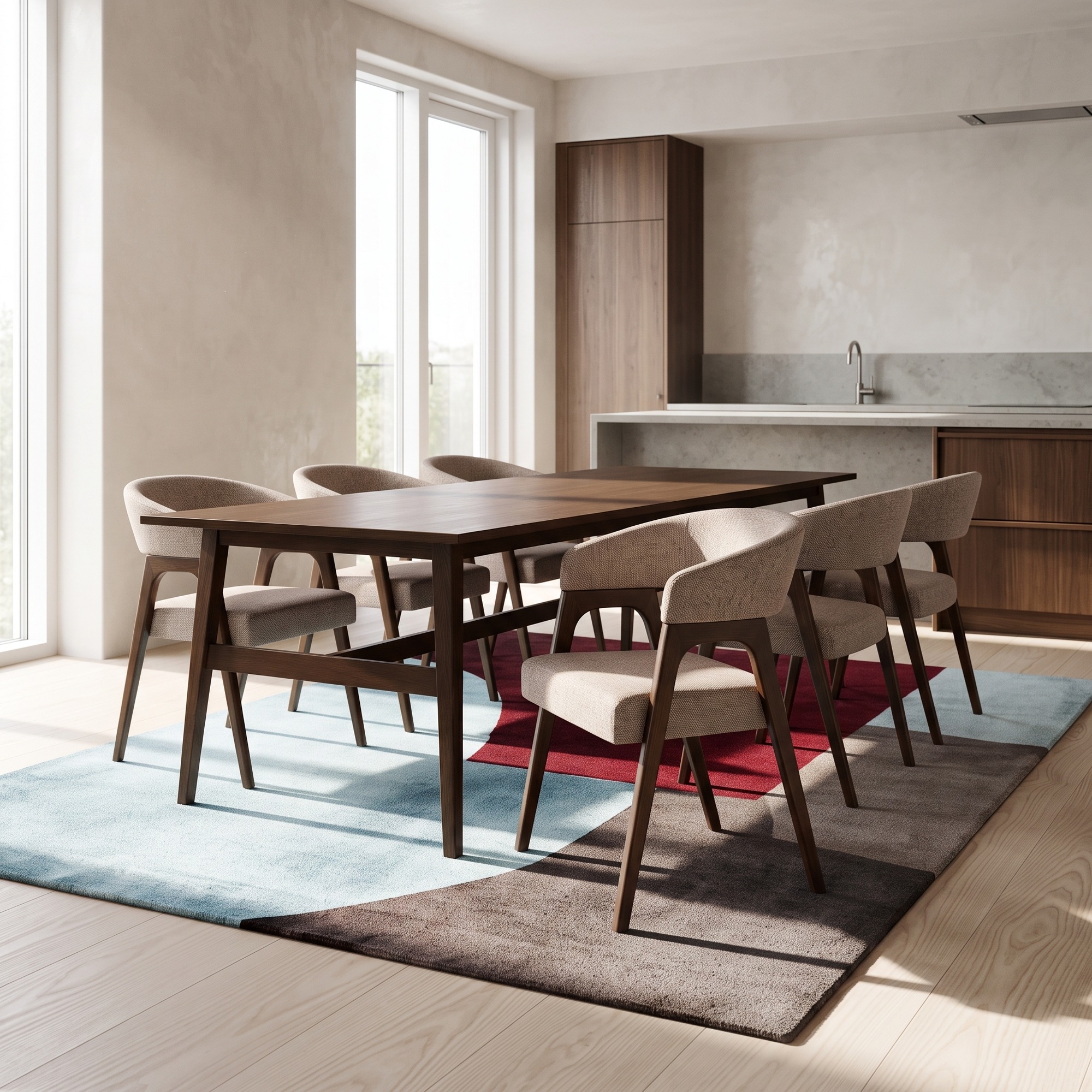 Chaise 'Alba' - Noyer/Greige