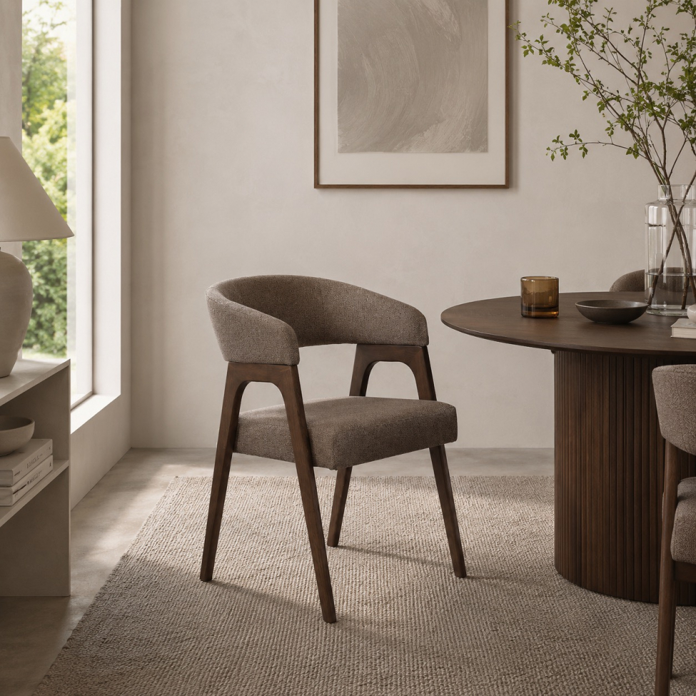 Chaise 'Alba' - Noyer/Marron